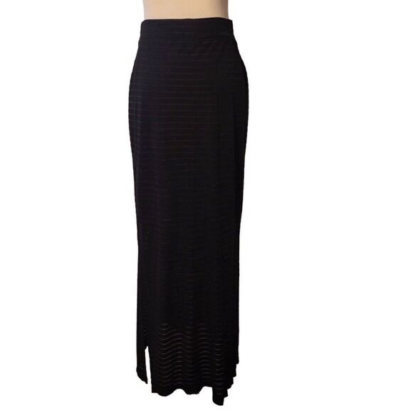 Apt. 9 Sheer Stripes Black Maxi Skirt Size XS - Picture 3 of 7
